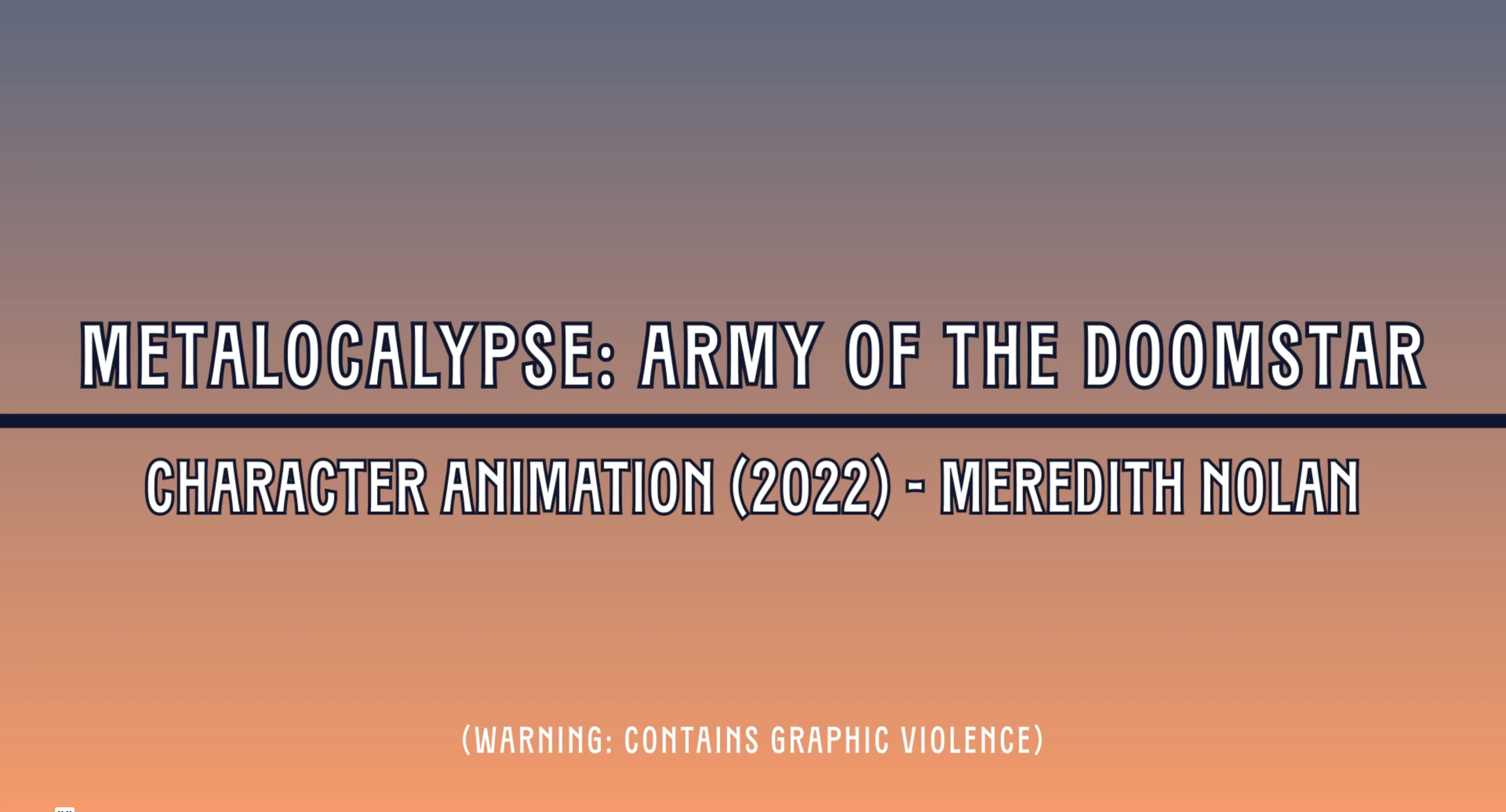Metalocalypse: AotDS - Animation Reel